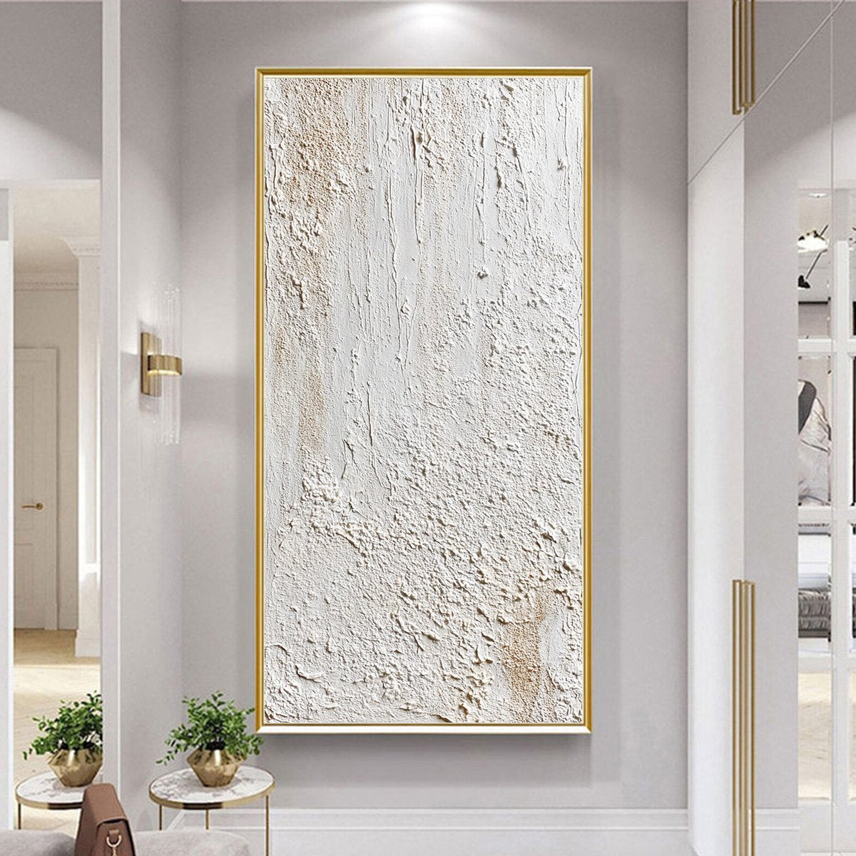 TERRA ALBA: Textured Wabi Sabi Minimalist Abstract Painting - Image 8