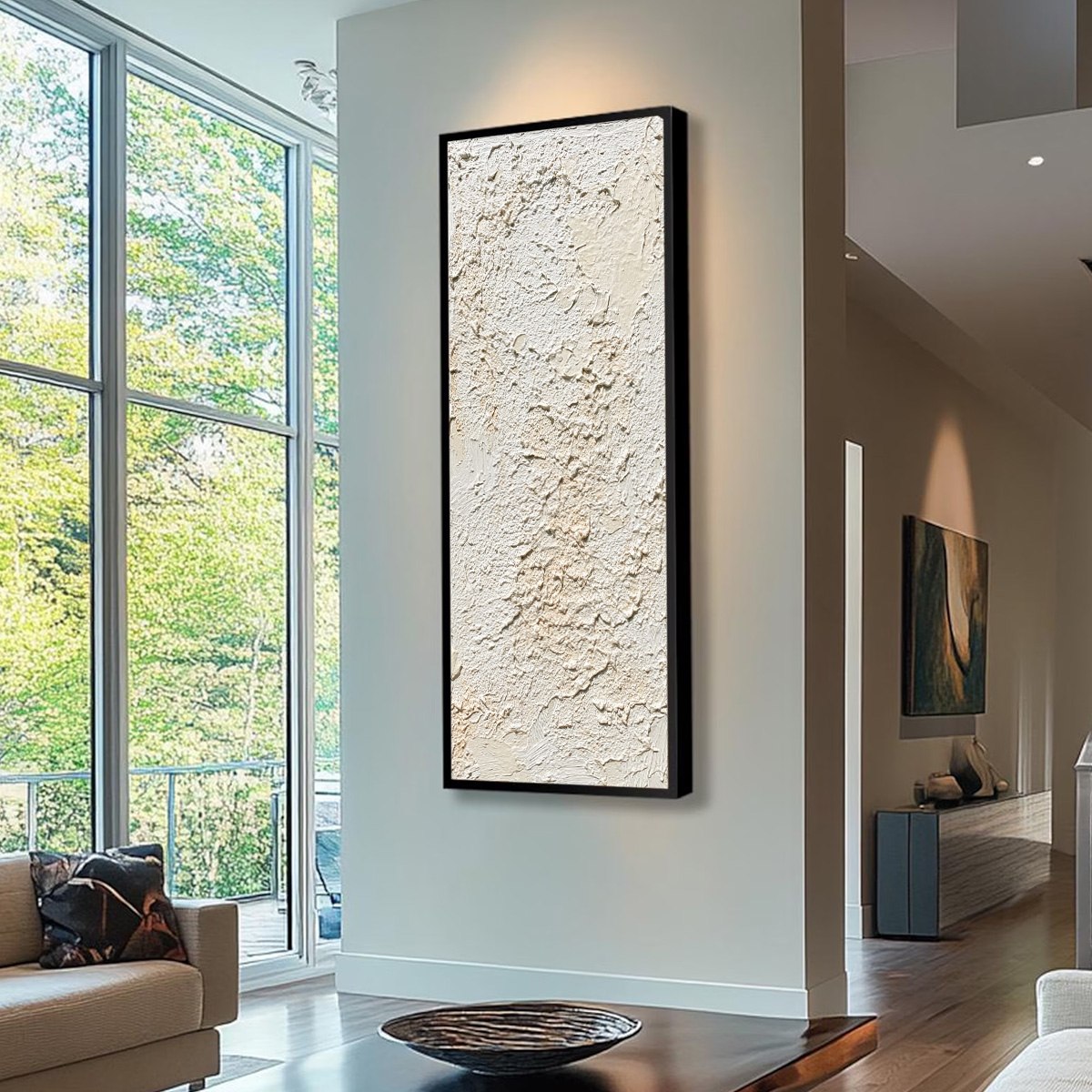 TERRA BLANCA: Heavy Texture Minimalist Wabi Sabi Painting - Image 7