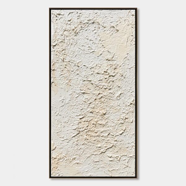 TERRA BLANCA: Heavy Texture Minimalist Wabi Sabi Painting