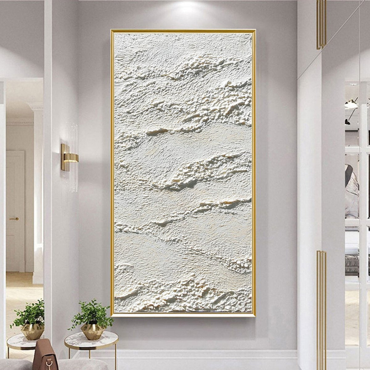 TERRA BLANCA: Minimalist Wabi Sabi Textured Abstract Painting - Image 4