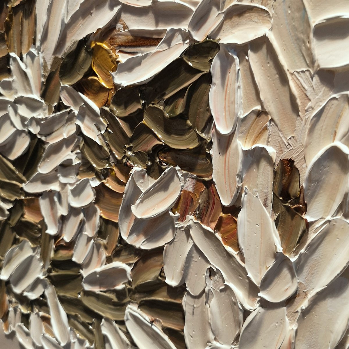 TERRA MOSAIC: Textured Earth Tone Abstract Impasto Painting - Image 7