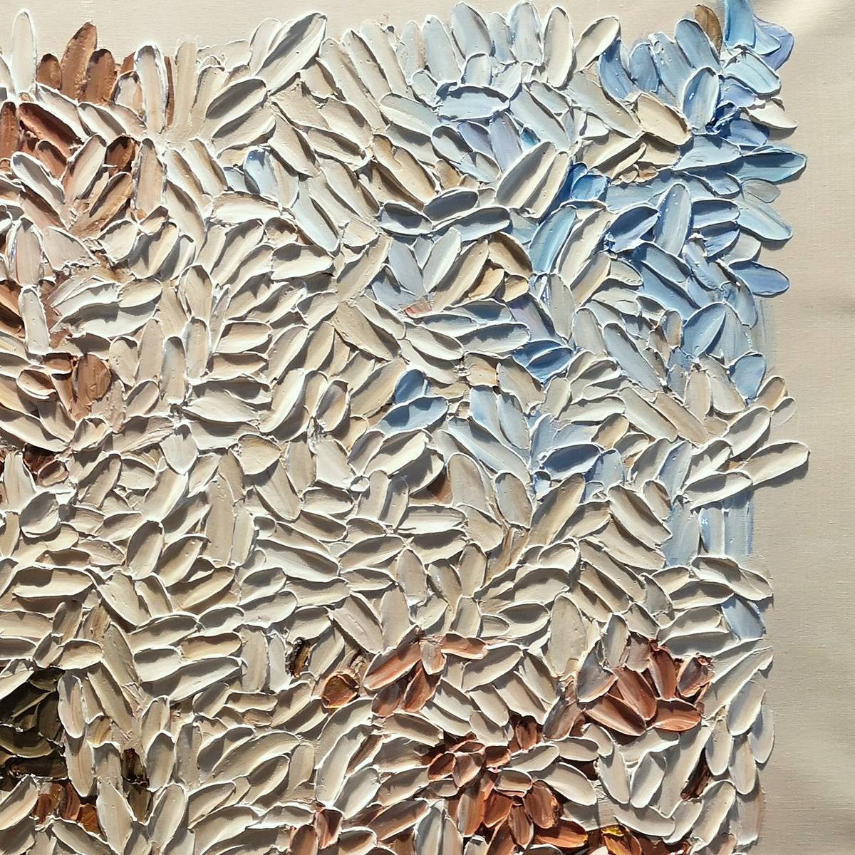 TERRA MOSAIC: Textured Earth Tone Abstract Impasto Painting - Image 3