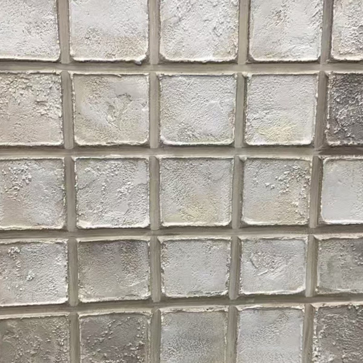 TESSELLATION: Textured Minimalist Abstract White Oil Painting - Image 3