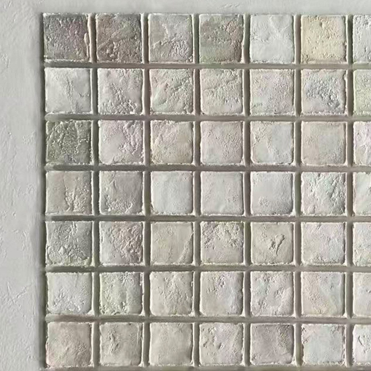 TESSELLATION: Textured Minimalist Abstract White Oil Painting - Image 6