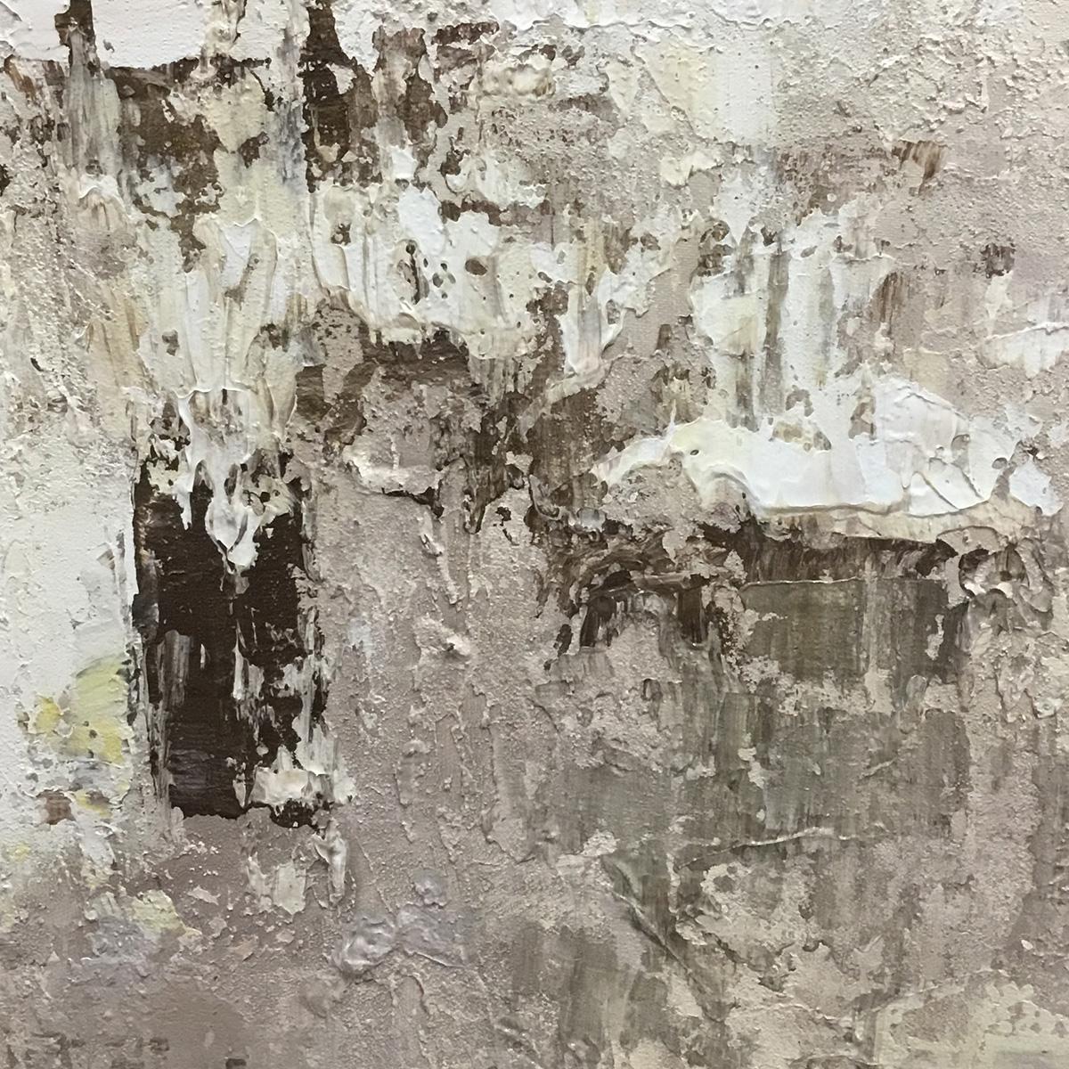 TEXTURED BEIGE ABSTRACT: Minimalist Textured Painting - Image 7