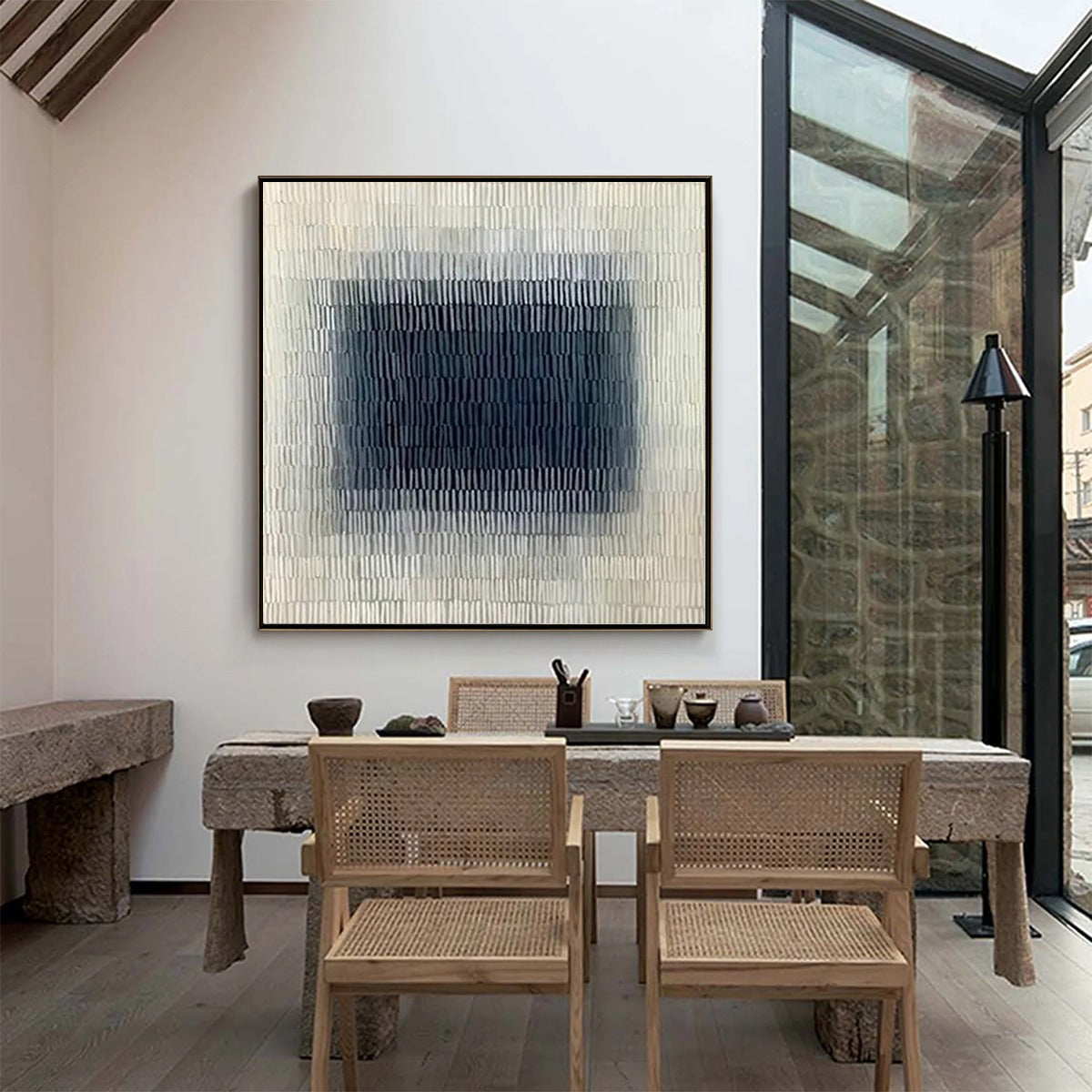 TEXTURED DEPTHS: Minimalist Textured Abstract Painting - Image 5