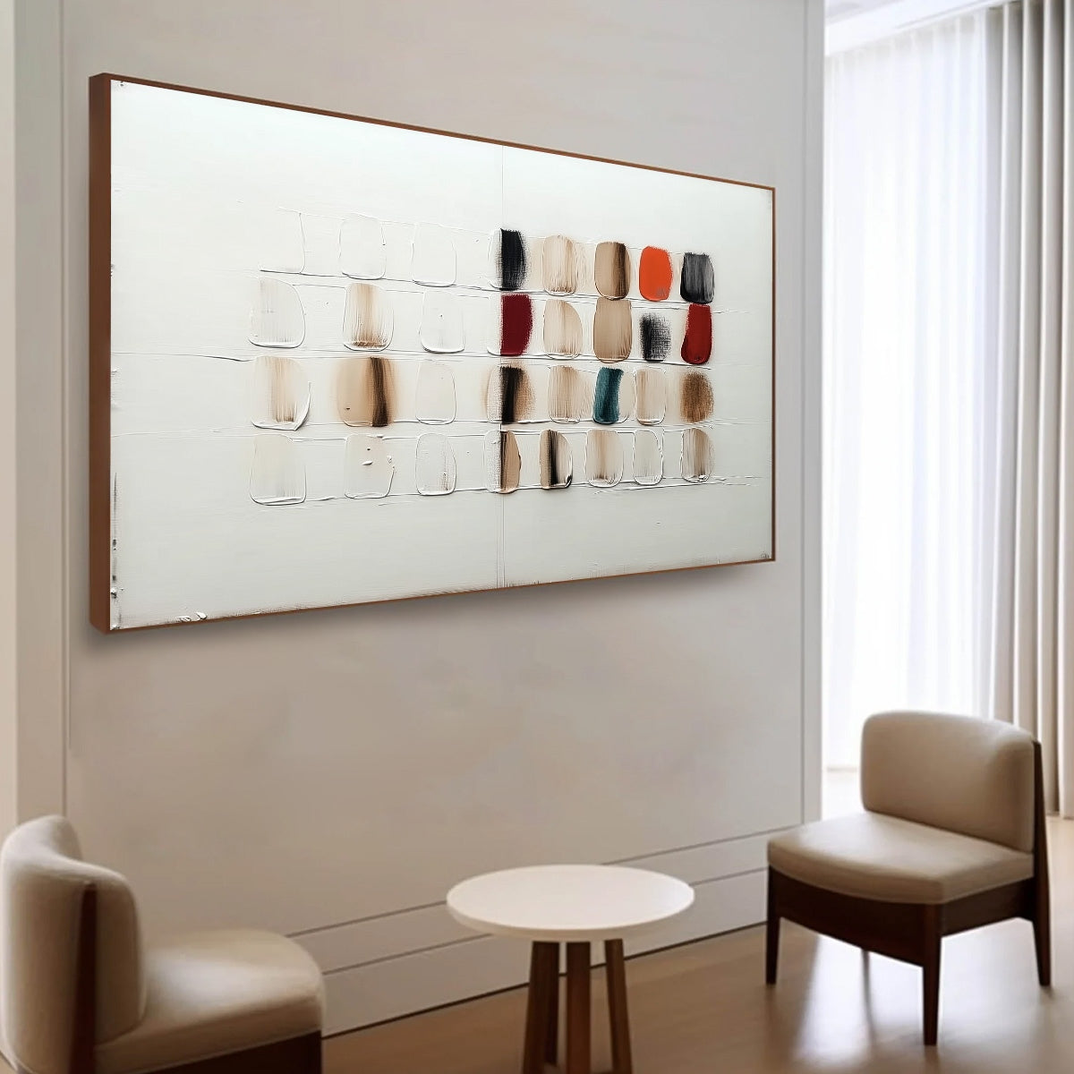 TEXTURED TILES: Minimalist Abstract Textured Oil Painting - Image 5
