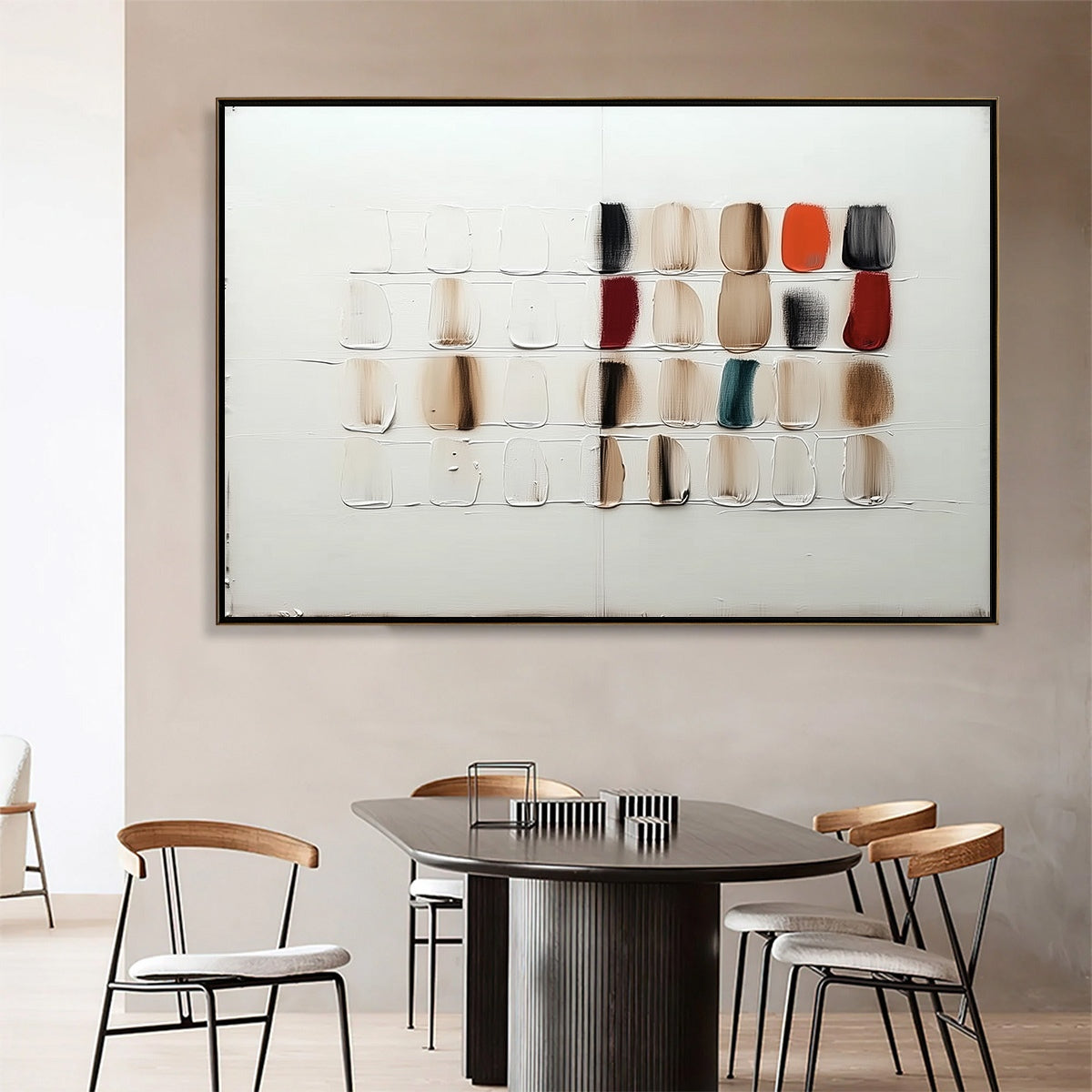TEXTURED TILES: Minimalist Abstract Textured Oil Painting - Image 2