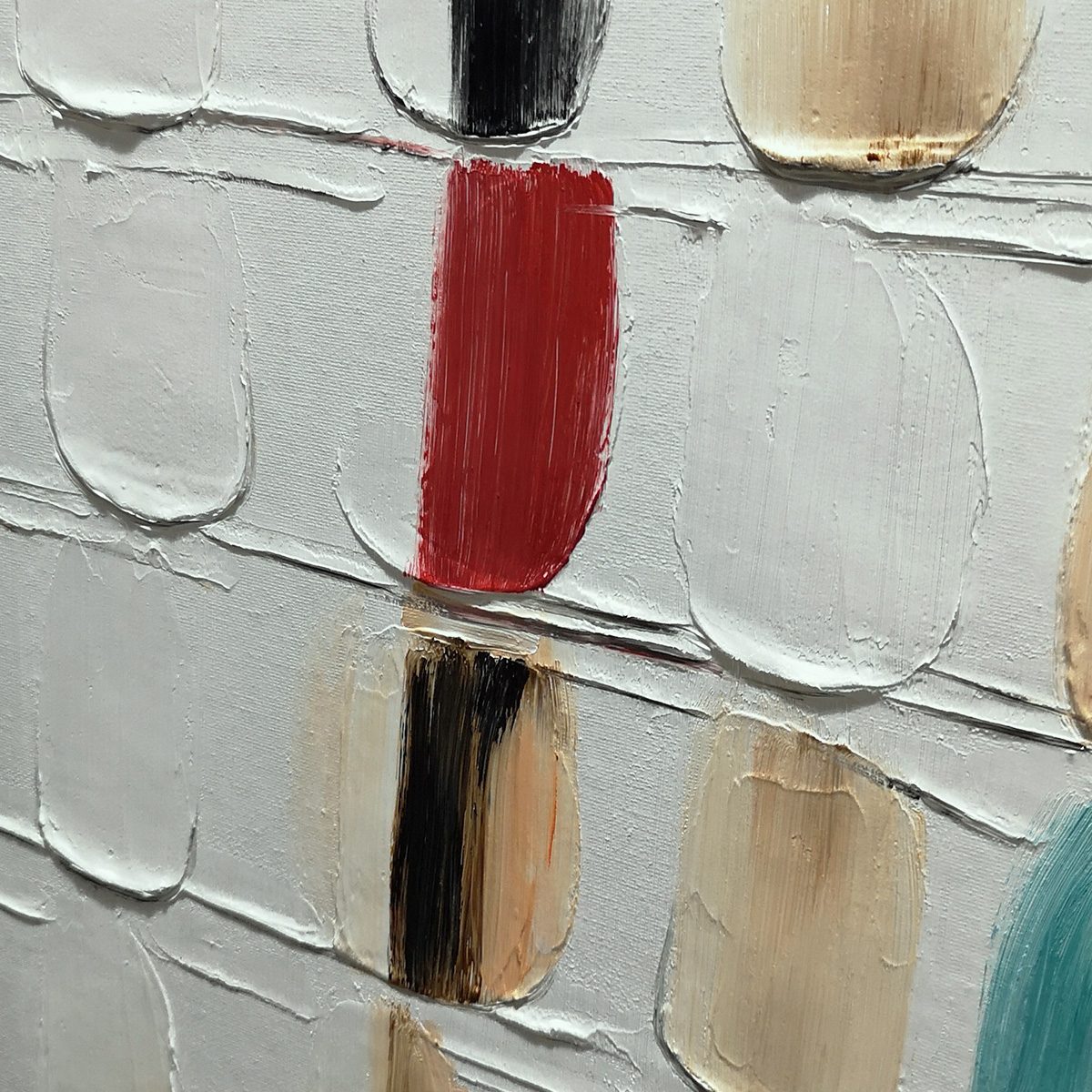 TEXTURED TILES: Minimalist Abstract Textured Oil Painting - Image 3