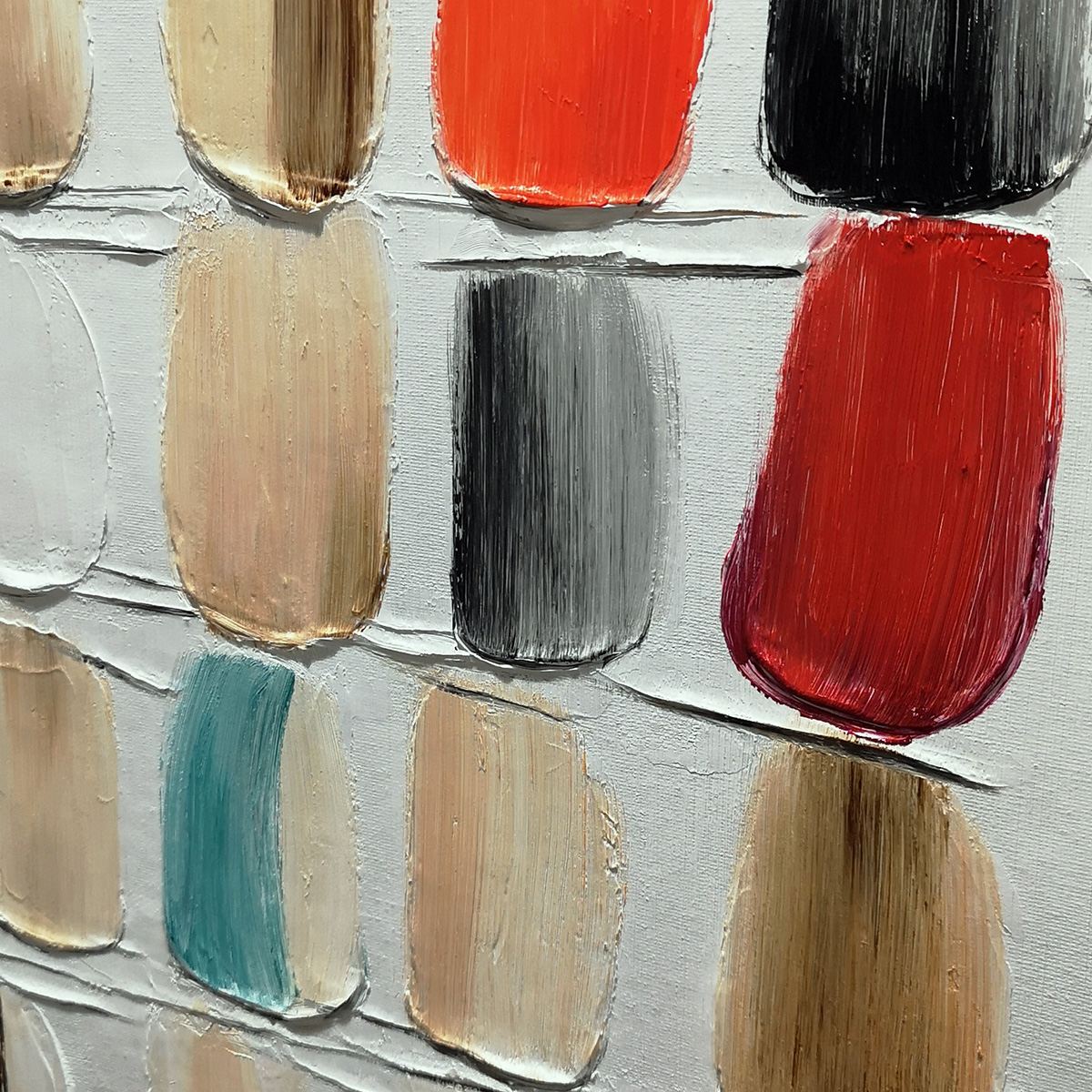 TEXTURED TILES: Minimalist Abstract Textured Oil Painting - Image 7