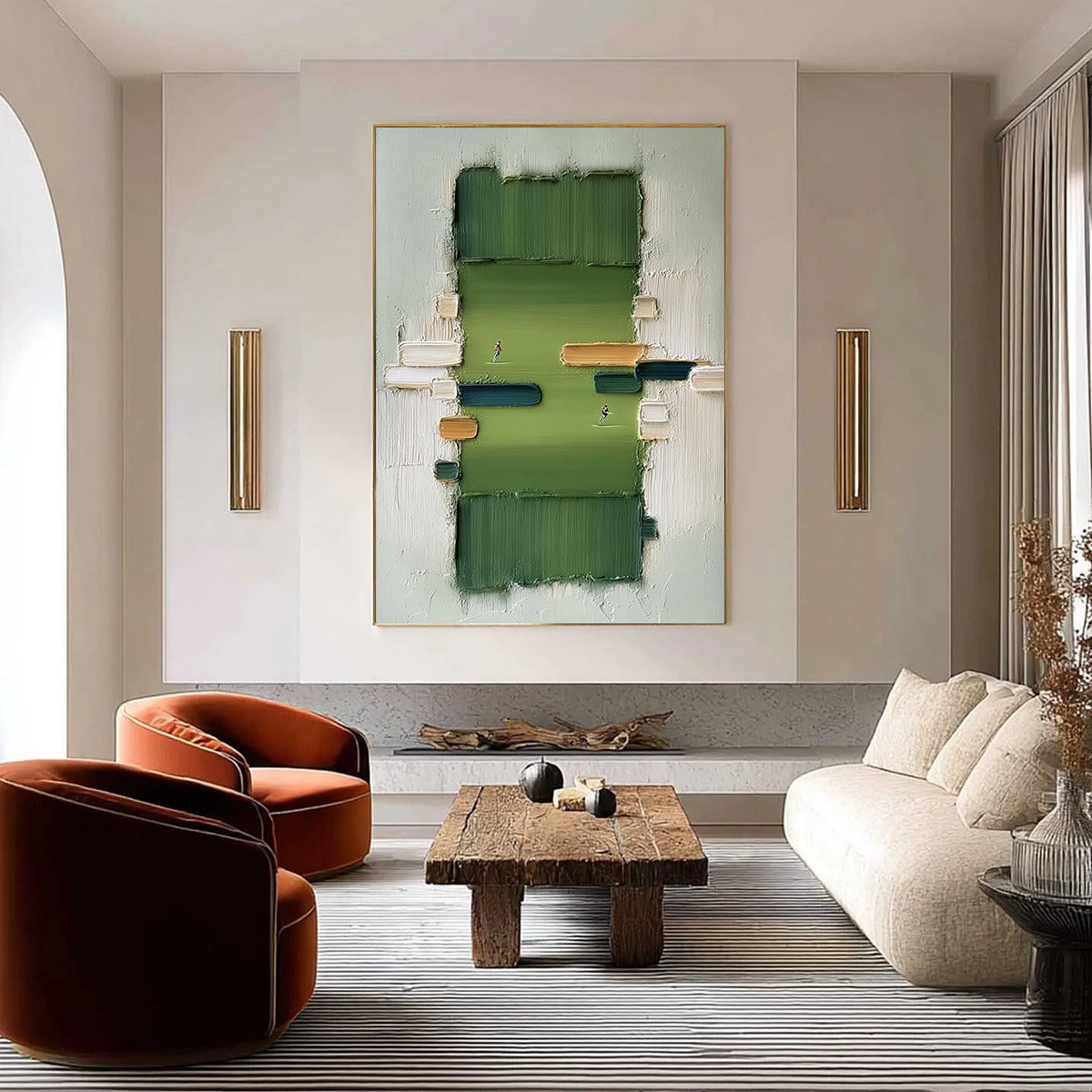 THE ARENA: Textured Abstract Sports Painting with a Minimalist Feel - Image 4