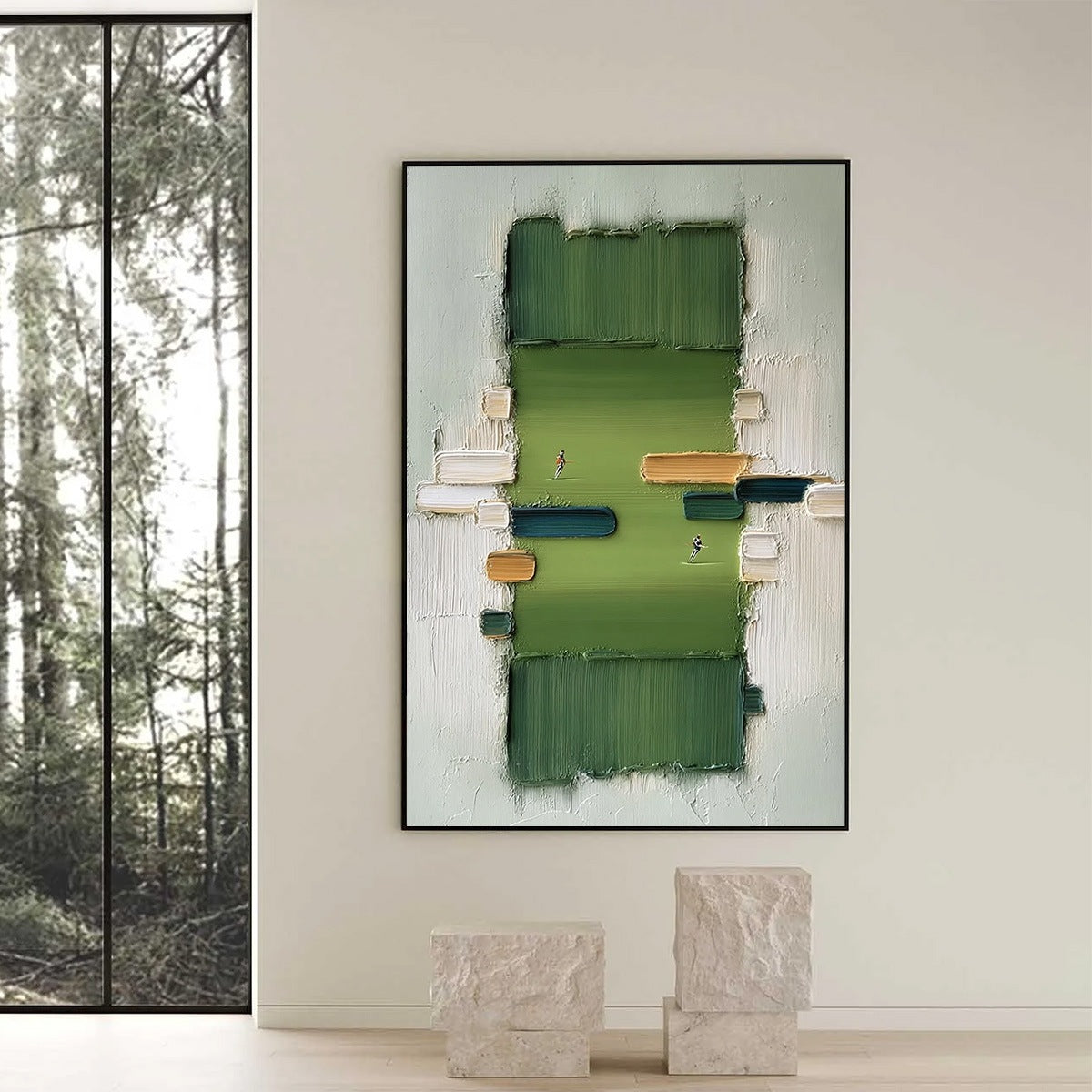 THE ARENA: Textured Abstract Sports Painting with a Minimalist Feel - Image 6