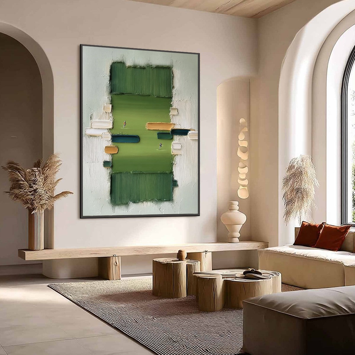 THE ARENA: Textured Abstract Sports Painting with a Minimalist Feel - Image 7