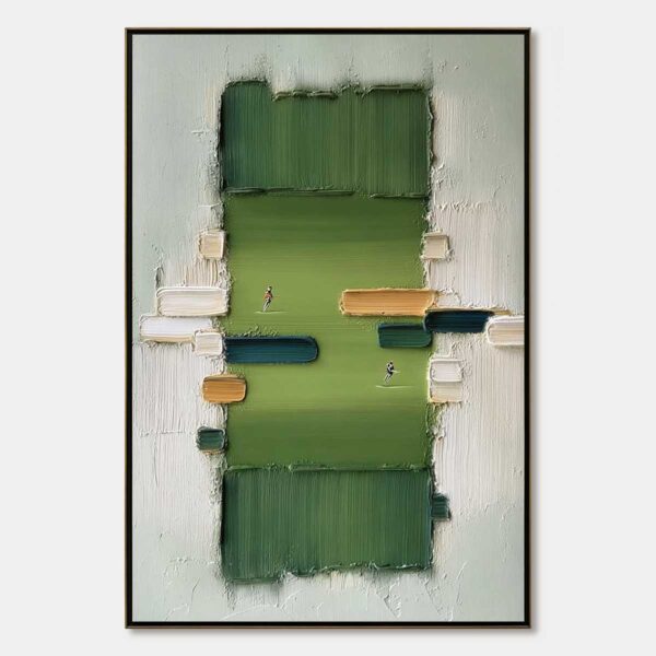 THE ARENA: Textured Abstract Sports Painting with a Minimalist Feel