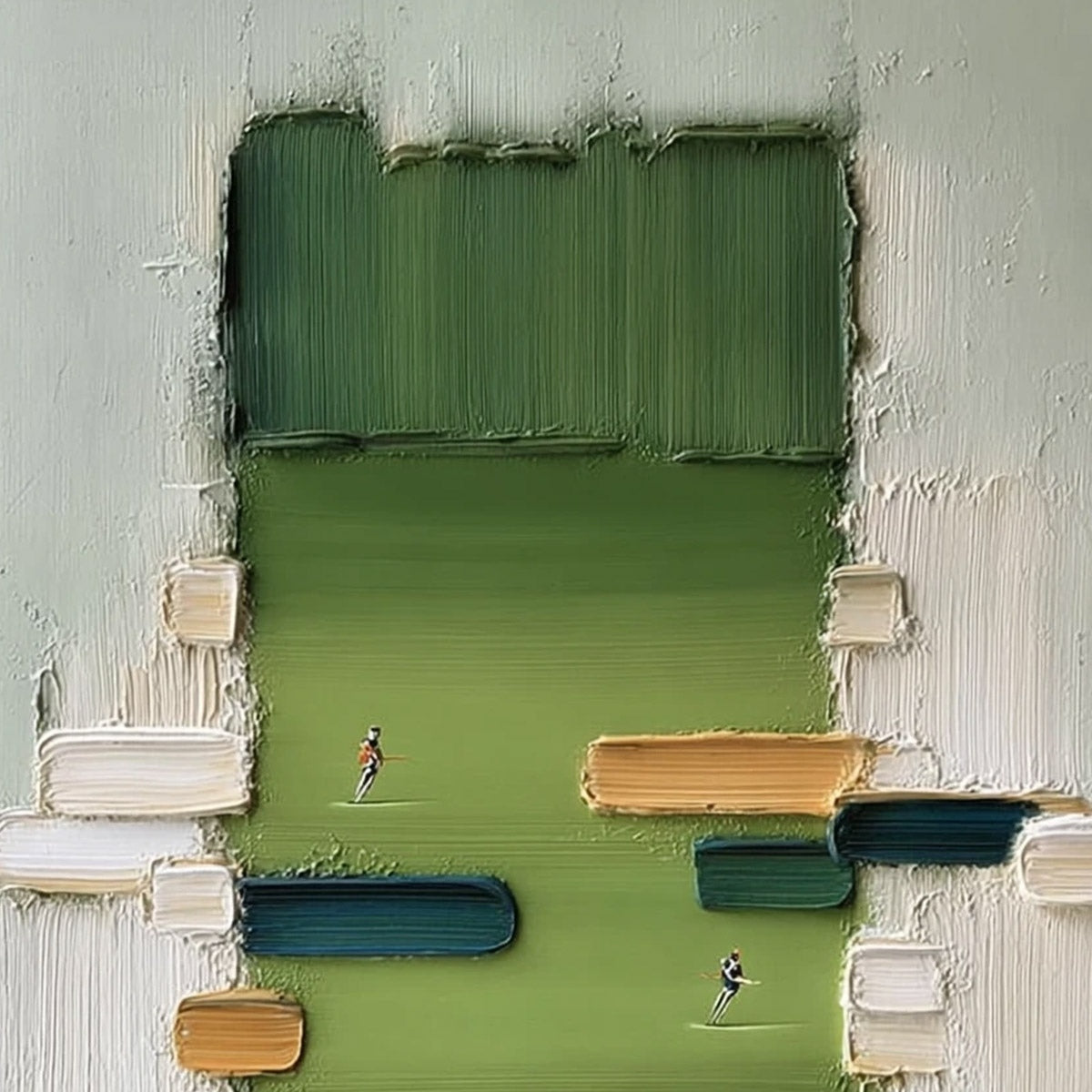 THE ARENA: Textured Abstract Sports Painting with a Minimalist Feel - Image 3