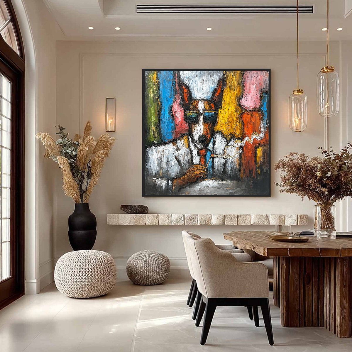 THE BOSS: Colorful Impasto Dog Portrait Painting - Image 4