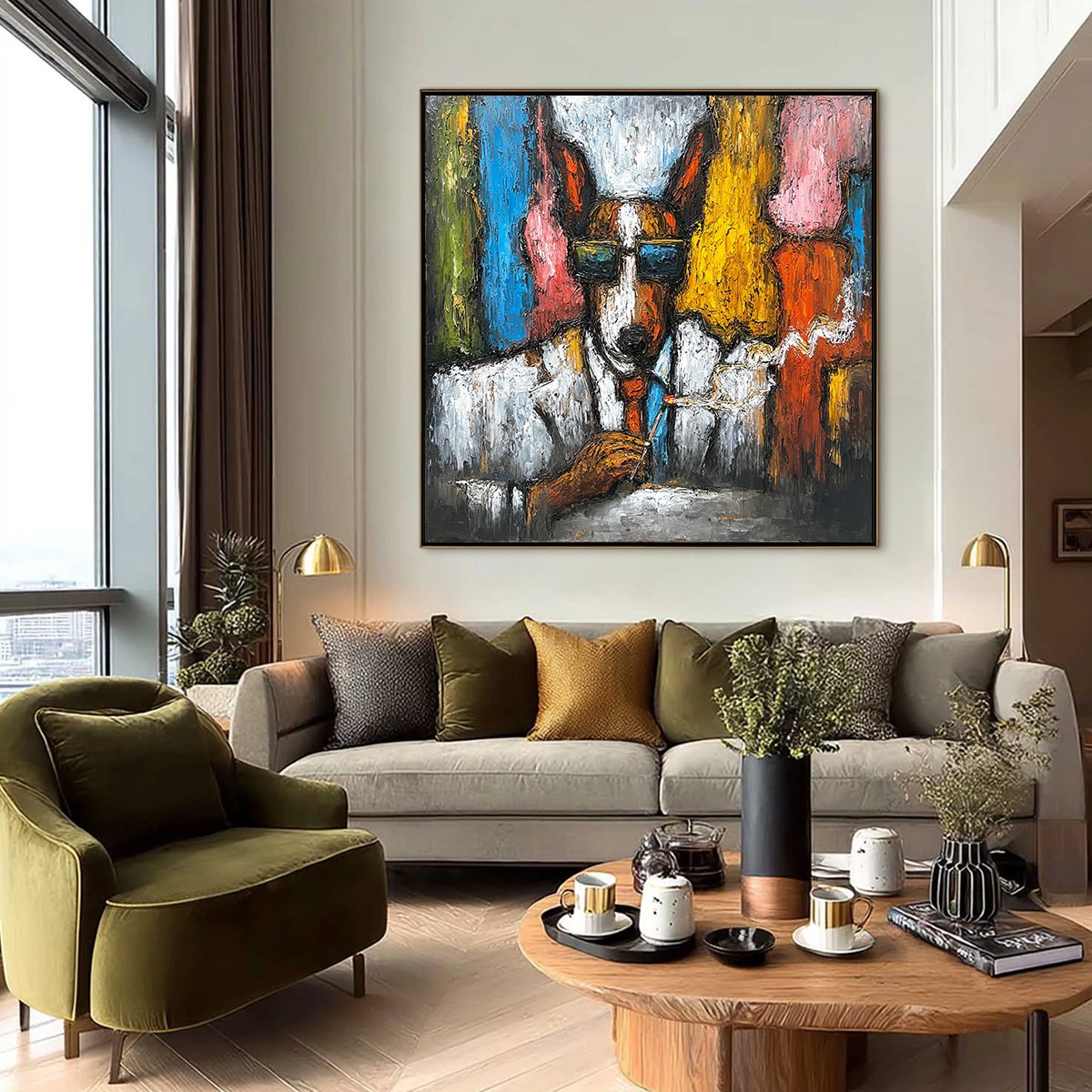 THE BOSS: Colorful Impasto Dog Portrait Painting - Image 6