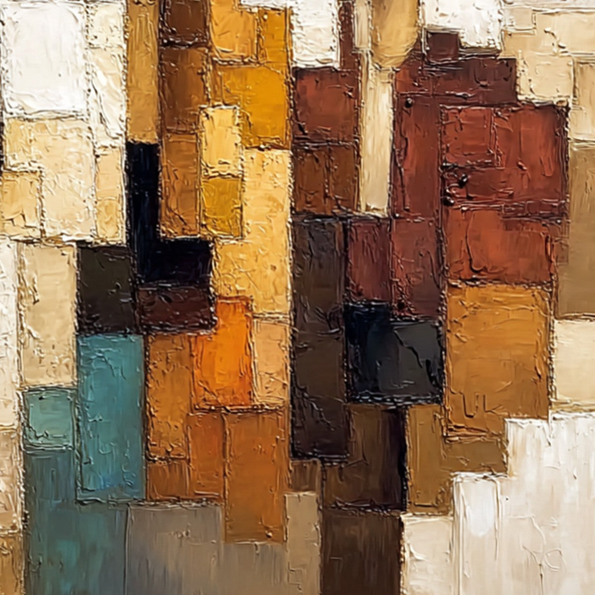 THE COMPADRES: Abstract Figurative Impasto Palette Knife Painting - Image 3