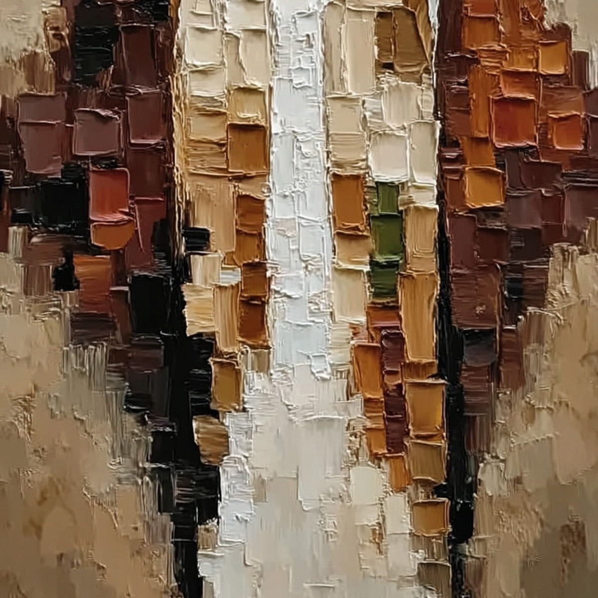 THE COMPANIONS: Heavily Textured Abstract Figurative Impasto Painting - Image 5