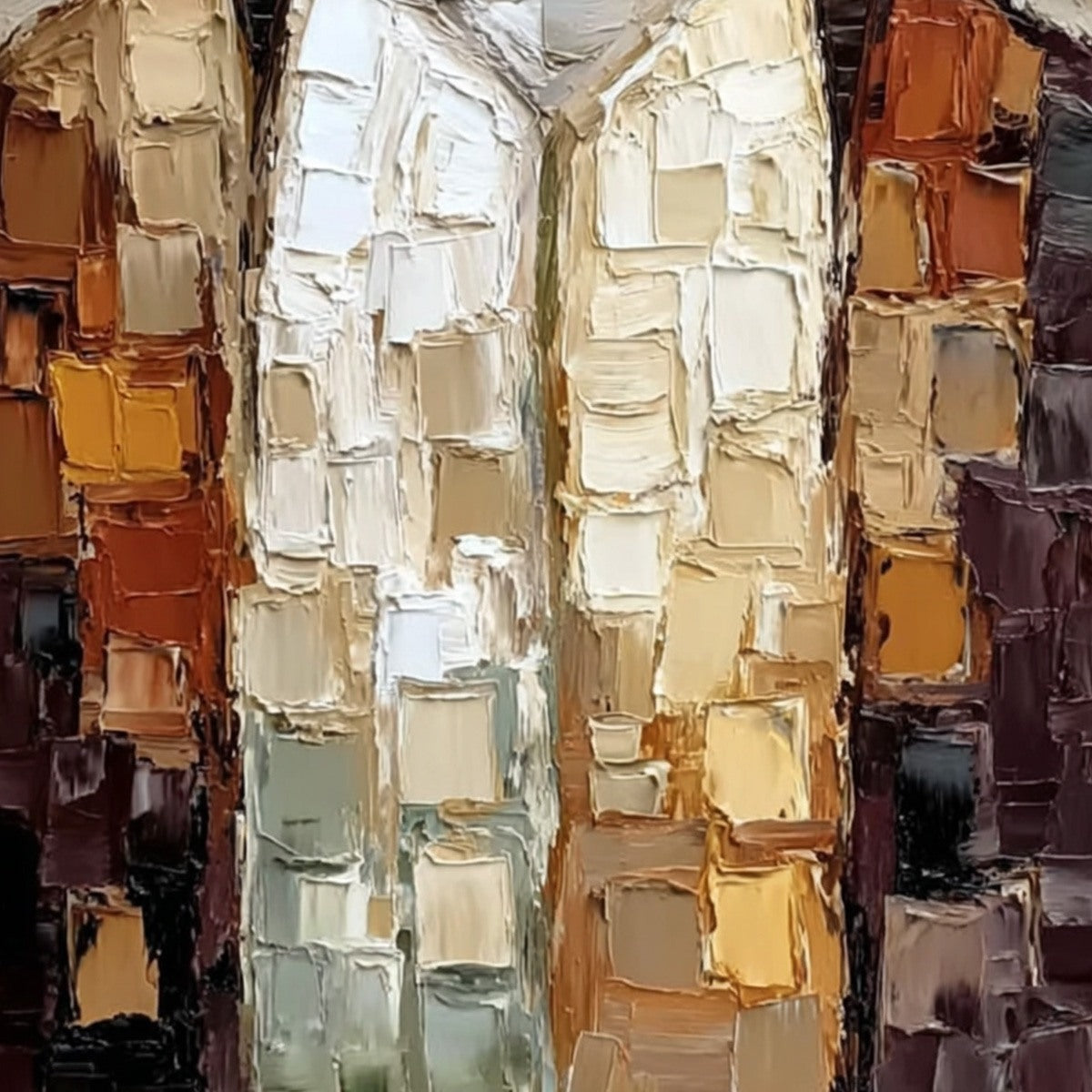 THE COMPANIONS: Textured Abstract Figurative Impasto Oil Painting - Image 5