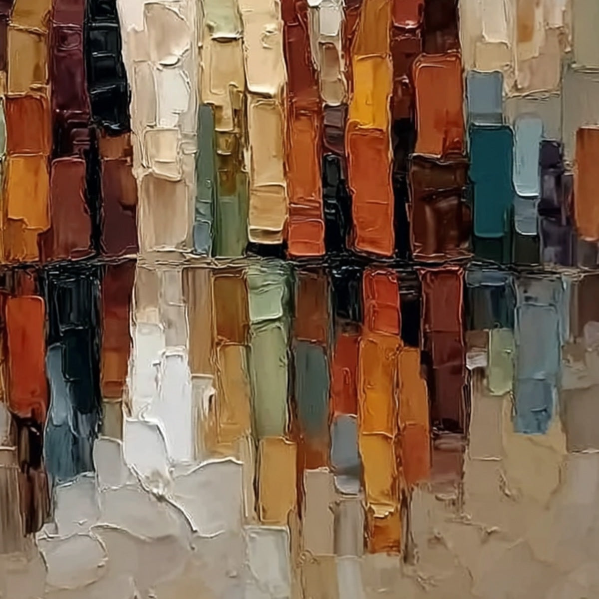 THE COMPANIONS: Textured Abstract Figurative Impasto Painting - Image 5