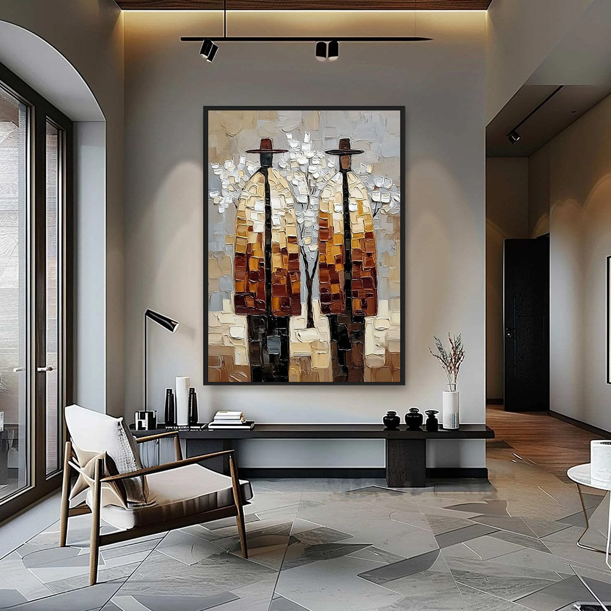 THE COMPANIONS: Textured Figurative Impasto Art for Modern Decor - Image 4