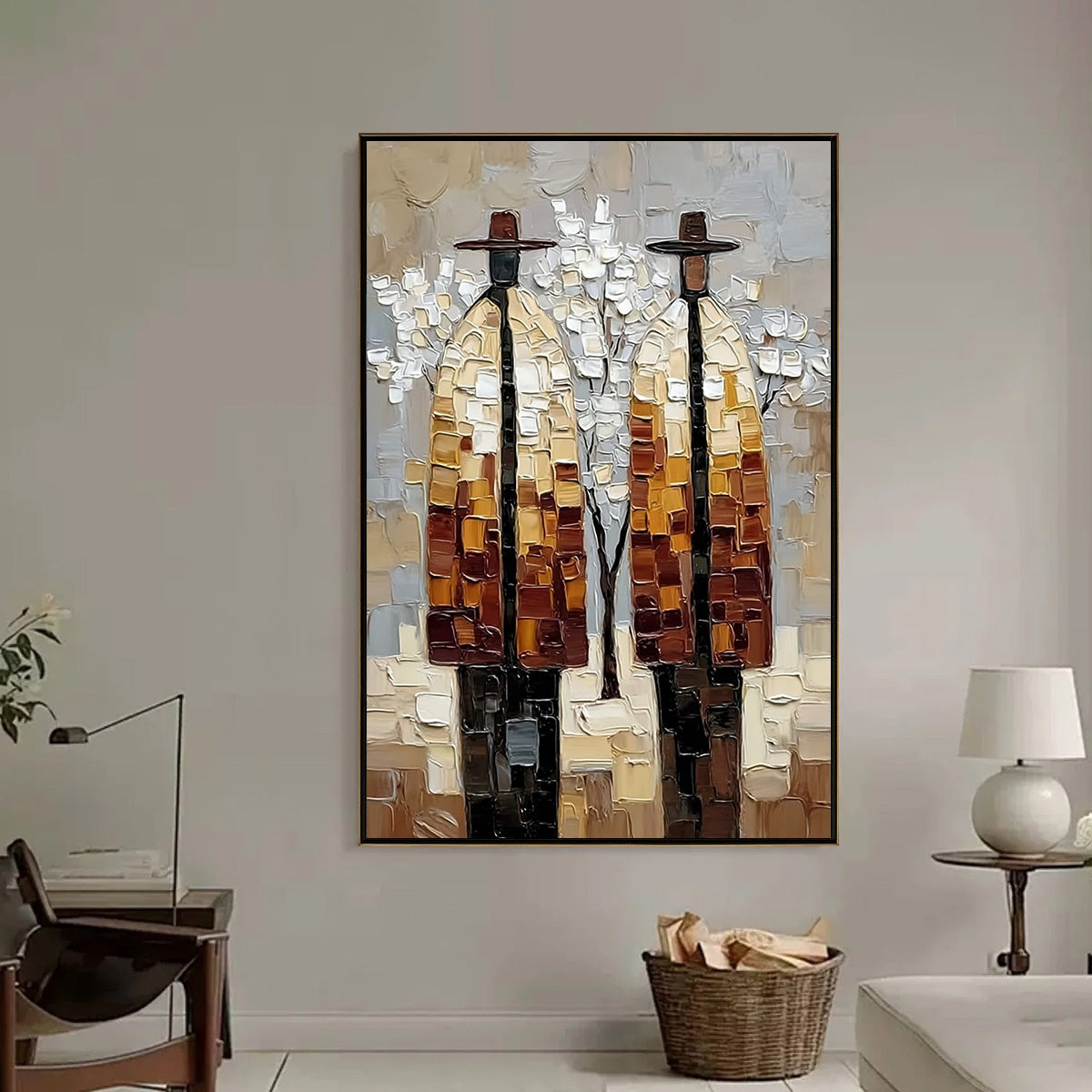THE COMPANIONS: Textured Figurative Impasto Art for Modern Decor - Image 2