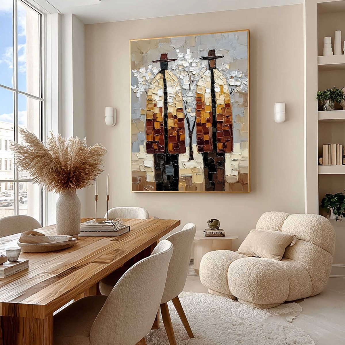 THE COMPANIONS: Textured Figurative Impasto Art for Modern Decor - Image 7