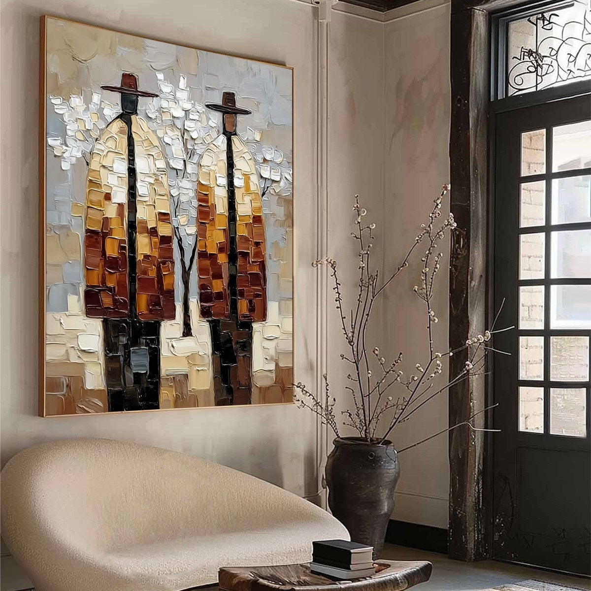 THE COMPANIONS: Textured Figurative Impasto Art for Modern Decor - Image 8