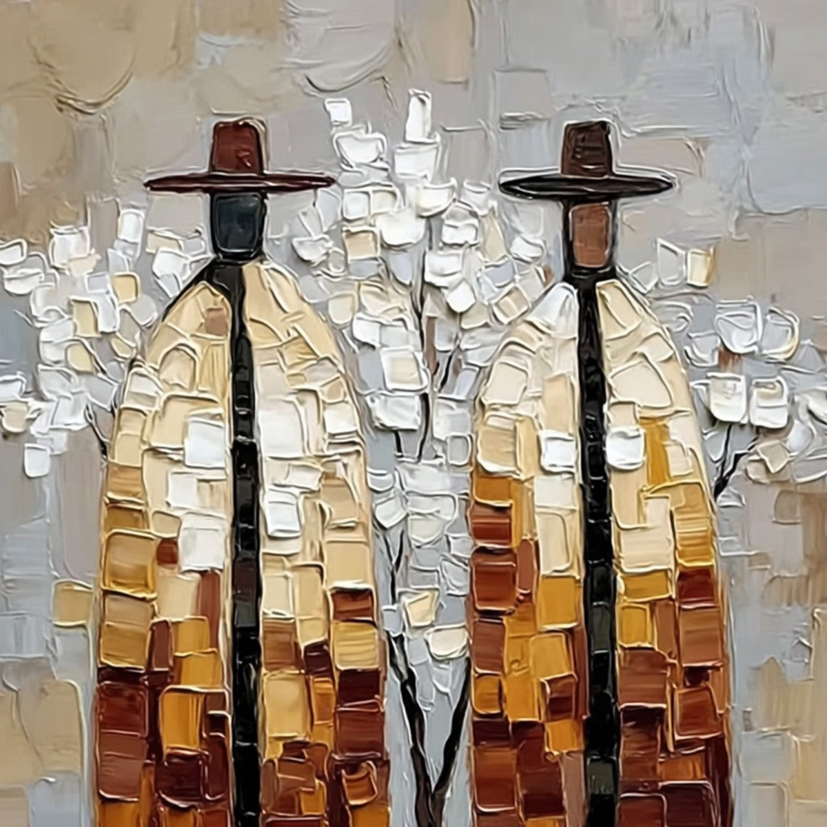 THE COMPANIONS: Textured Figurative Impasto Art for Modern Decor - Image 3