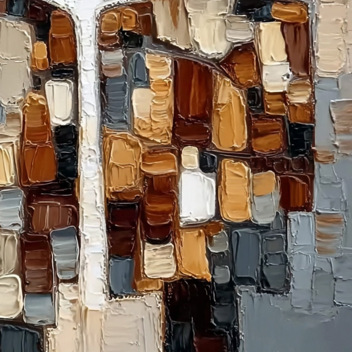 THE COMPANIONS: Textured Impasto Abstract Figures Painting - Image 3