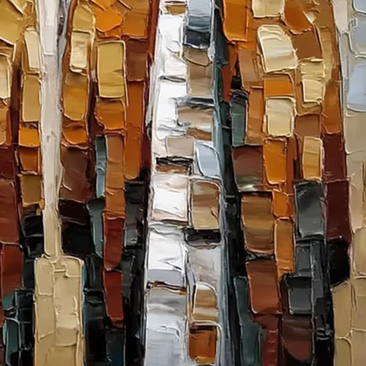 THE COMPANIONS: Textured Impasto Painting of Two Figures in a Forest - Image 5