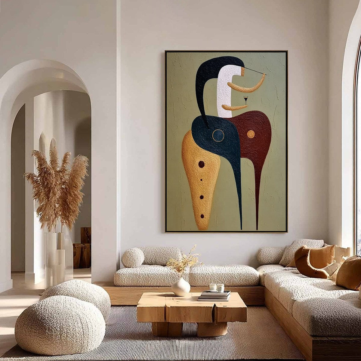 THE CONNOISSEUR: Textured Abstract Figurative Painting for Modern Decor - Image 4