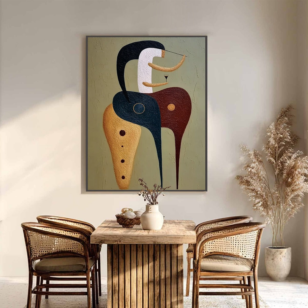 THE CONNOISSEUR: Textured Abstract Figurative Painting for Modern Decor - Image 6
