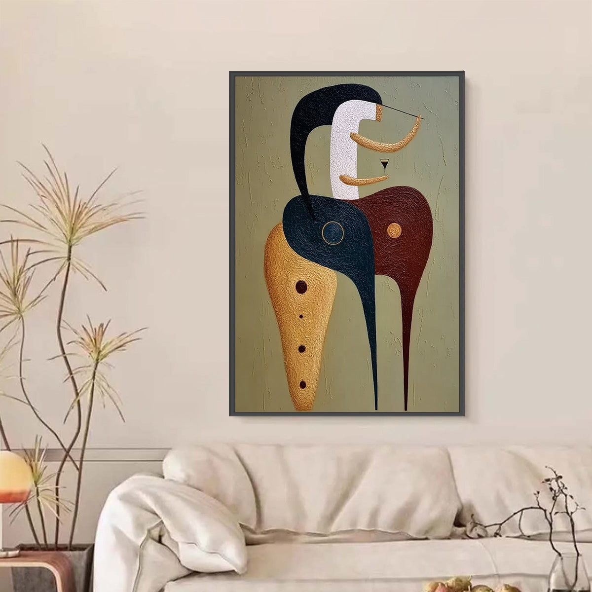THE CONNOISSEUR: Textured Abstract Figurative Painting for Modern Decor - Image 2
