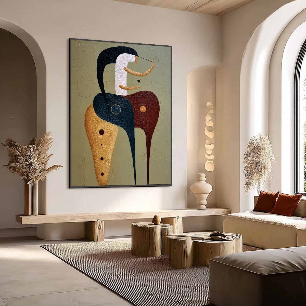 THE CONNOISSEUR: Textured Abstract Figurative Painting for Modern Decor - Image 7