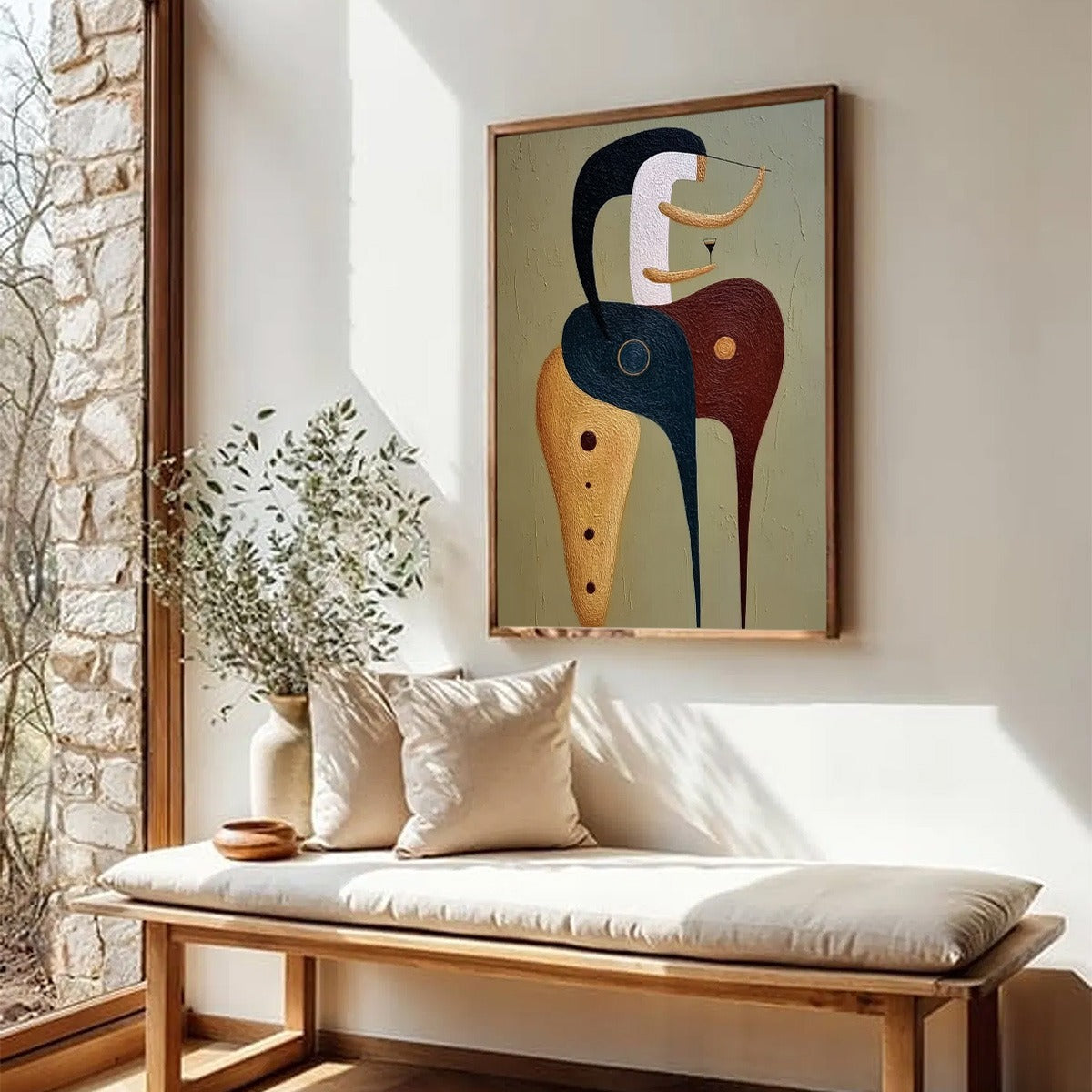 THE CONNOISSEUR: Textured Abstract Figurative Painting for Modern Decor - Image 8