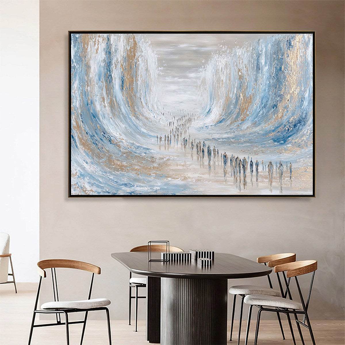 THE CROSSING: Large Textured Abstract Painting of a Human Journey - Image 2