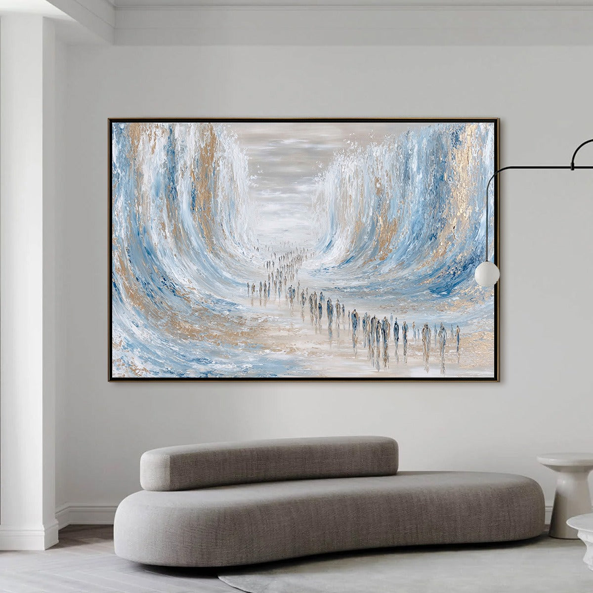 THE CROSSING: Large Textured Abstract Painting of a Human Journey - Image 6