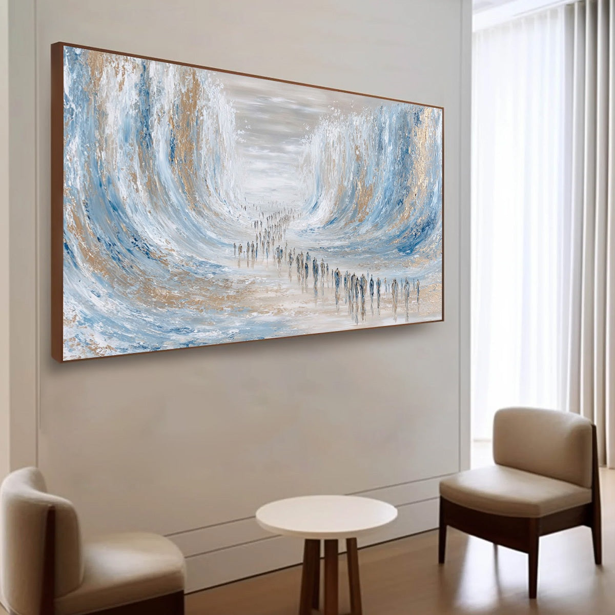 THE CROSSING: Large Textured Abstract Painting of a Human Journey - Image 7
