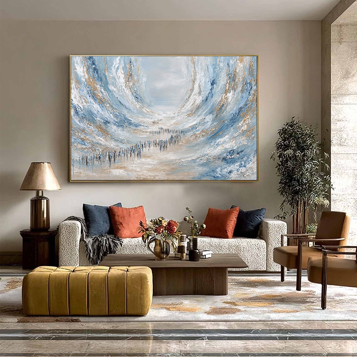 THE EXODUS: Large Abstract Figurative Textured Wall Art - Image 4