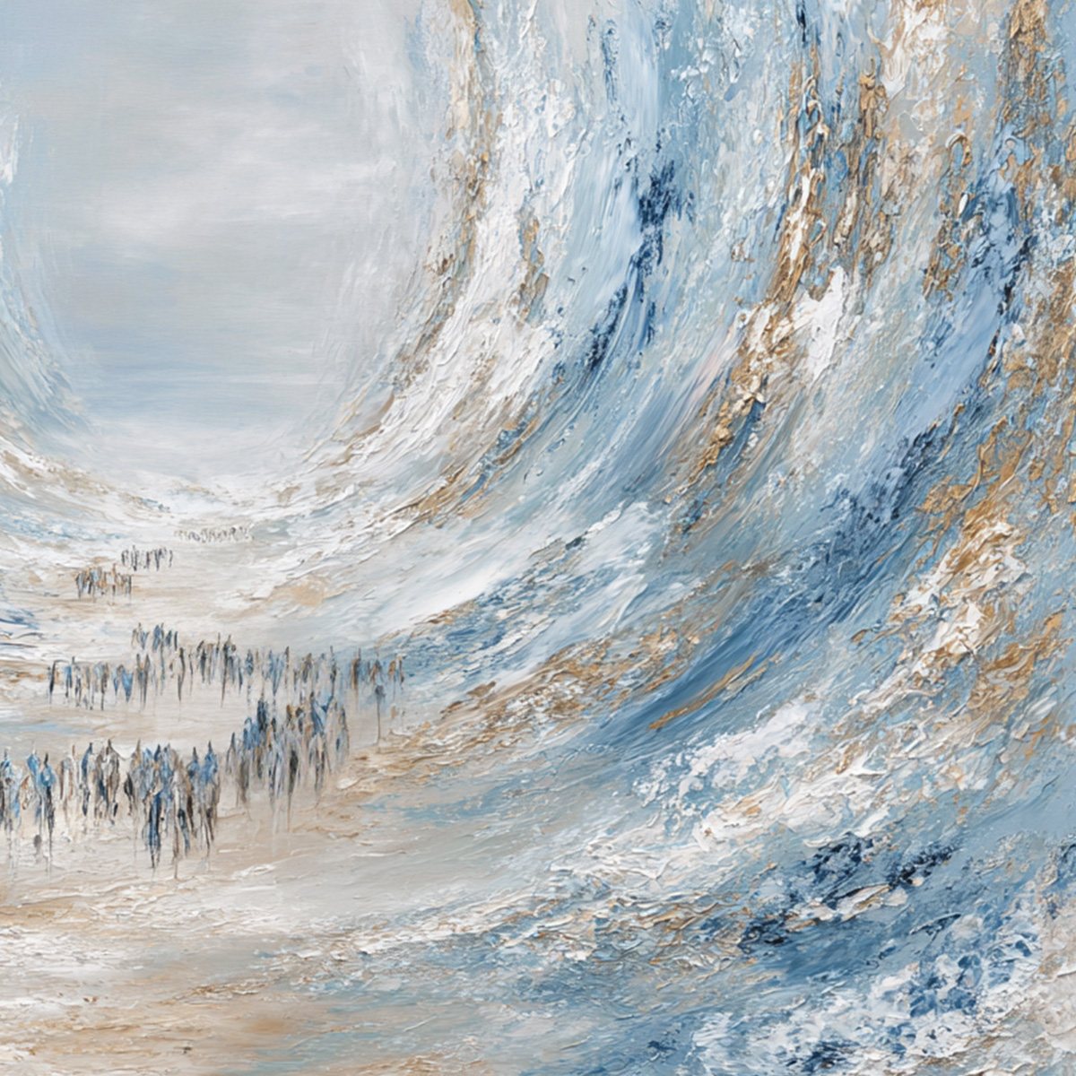 THE EXODUS: Large Abstract Figurative Textured Wall Art - Image 3