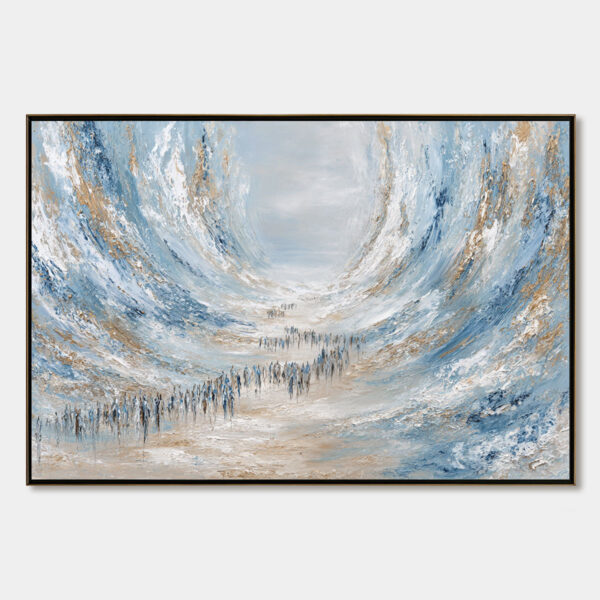 THE EXODUS: Large Abstract Figurative Textured Wall Art