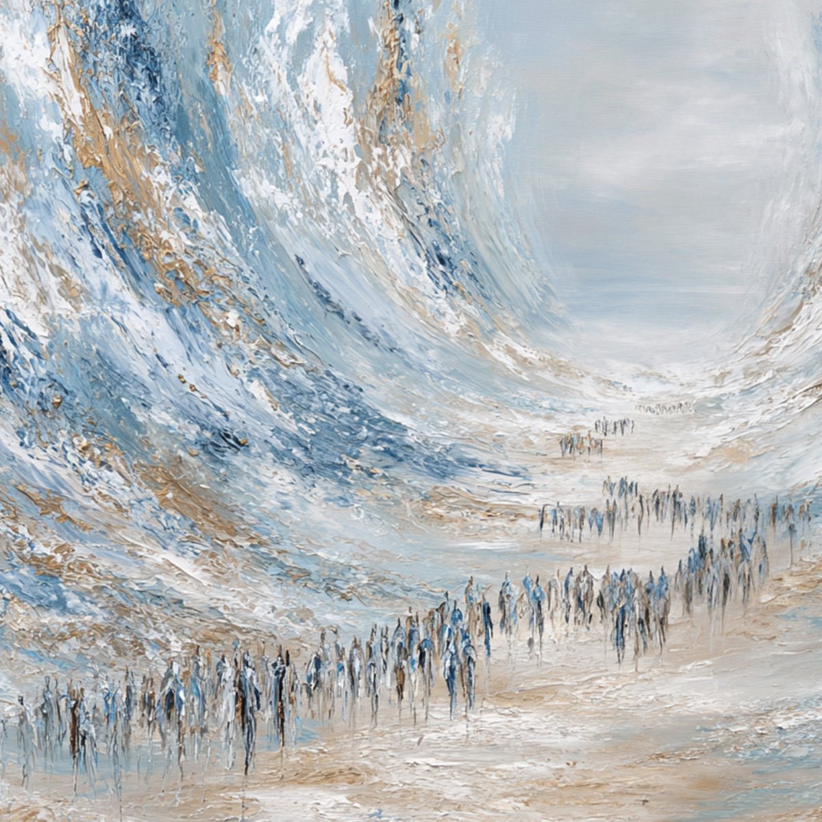 THE EXODUS: Large Abstract Figurative Textured Wall Art - Image 5