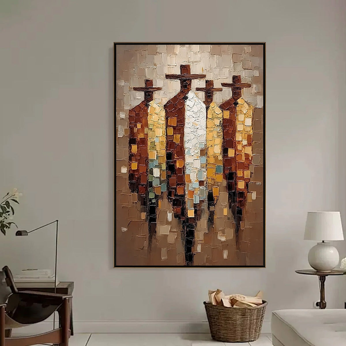 THE FELLOWSHIP: Textured Impasto Figurative Palette Knife Painting - Image 6