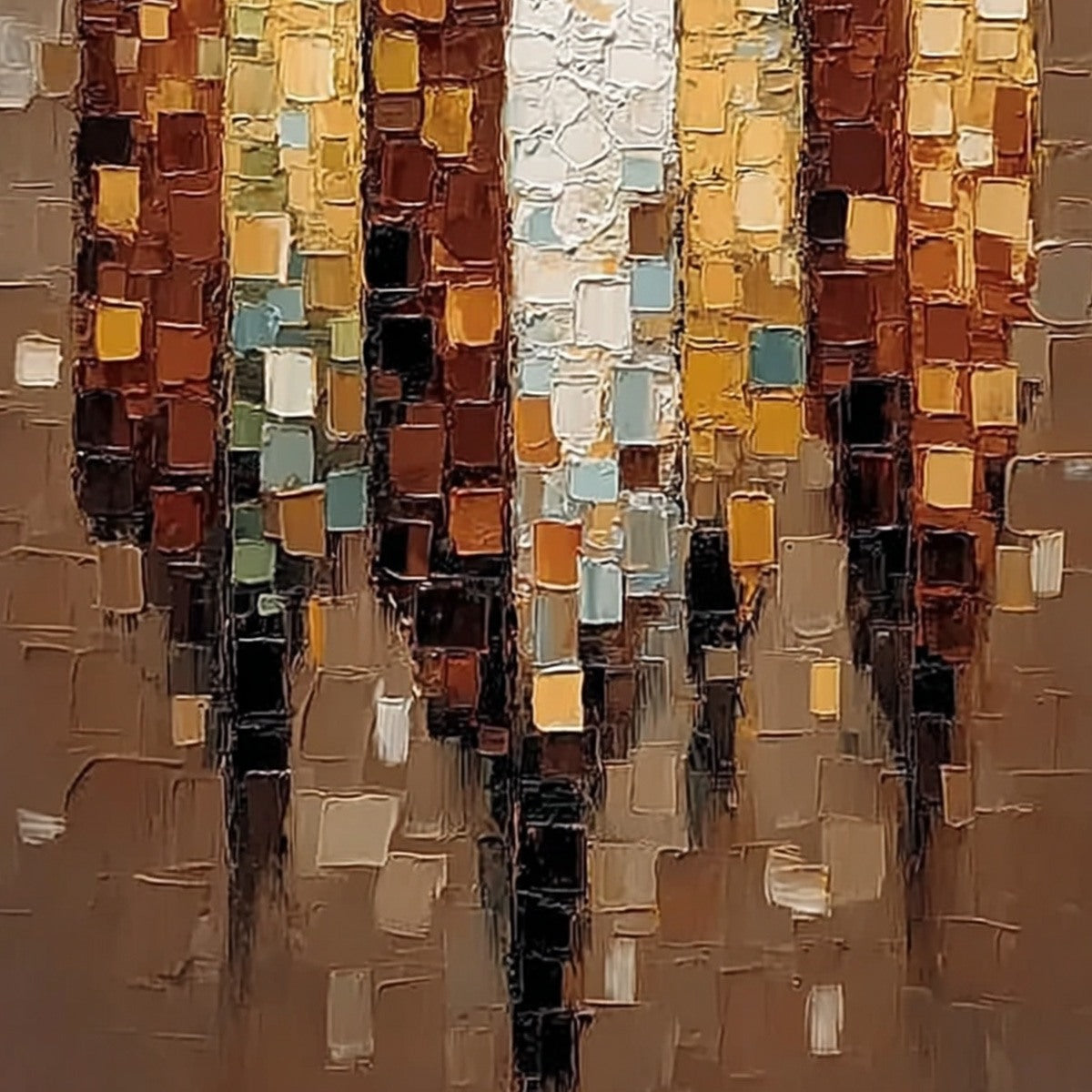 THE FELLOWSHIP: Textured Impasto Figurative Palette Knife Painting - Image 5
