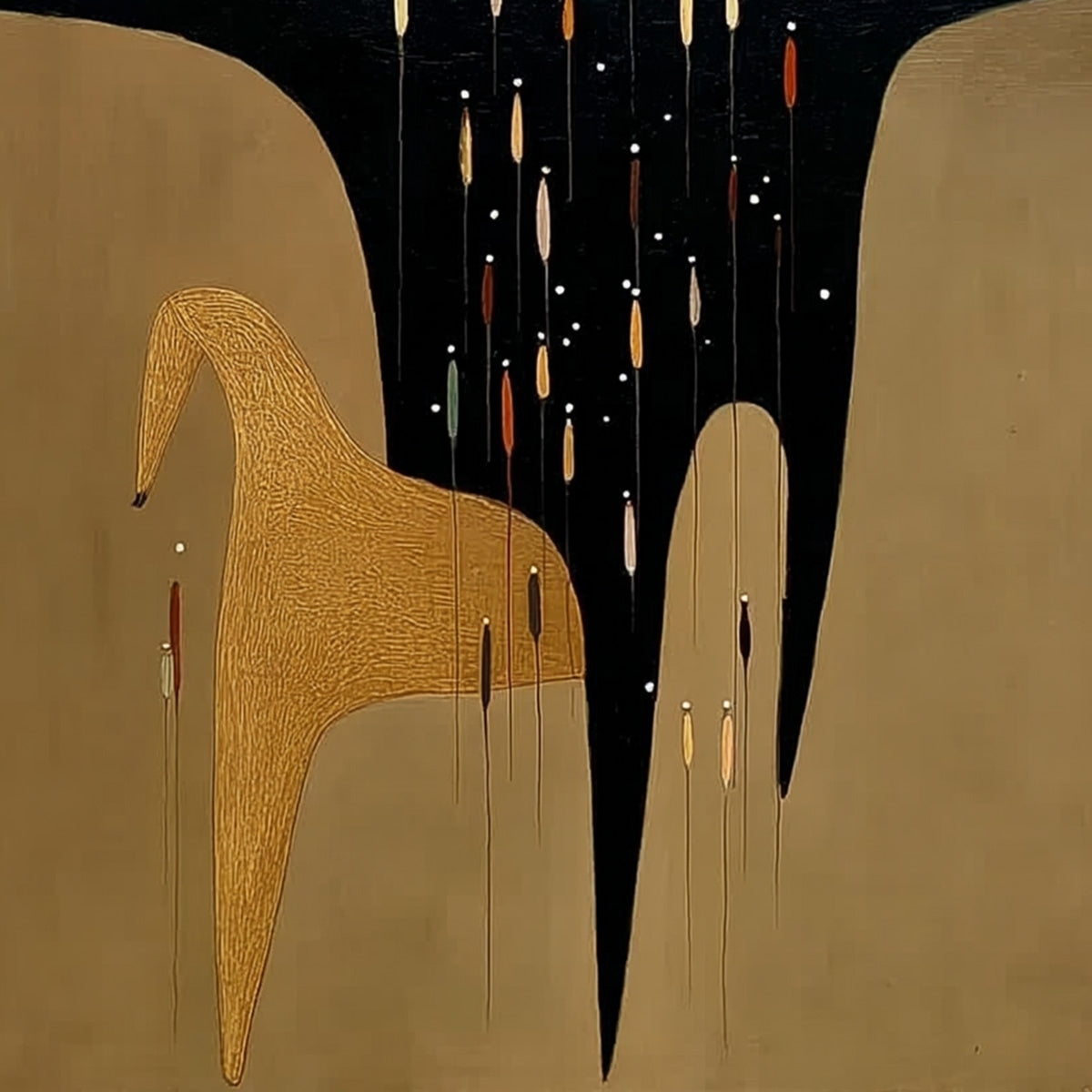 THE FERRYMAN'S PASSAGE: Vertical Abstract Figurative Wall Art - Image 5