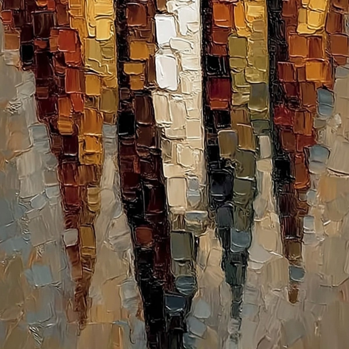 THE FOUR JOURNEYMEN: Abstract Figurative Impasto Palette Knife Painting - Image 5
