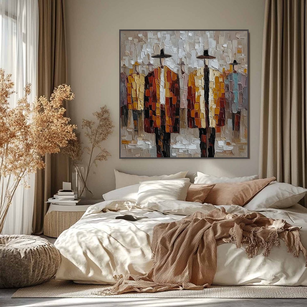 THE GATHERING: Abstract Figurative Palette Knife Impasto Painting - Image 2