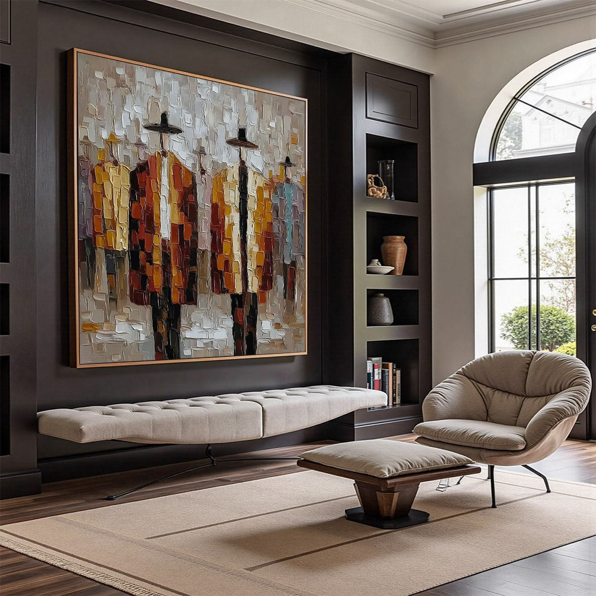 THE GATHERING: Abstract Figurative Palette Knife Impasto Painting - Image 4